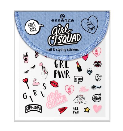 essence girl squad nail & styling stickers 01 forever girl gang 44pcs