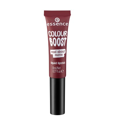 essence colour boost mad about matte liquid lipstick 09 magnetic gloom 8ml