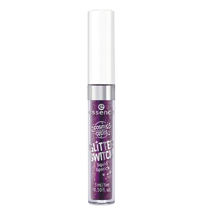 essence cosmic cuties glitter switch liquid lipstick 04 shimmering violet 3ml