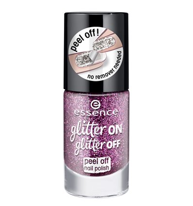essence glitter on glitter off peel off nail polish 03 party queen 8ml