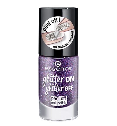 essence glitter on glitter off peel off nail polish 04 spotlight on! 8ml