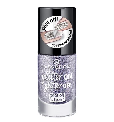 essence glitter on glitter off peel off nail polish 05 starlight express 8ml