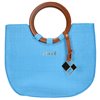 Azadé Straw Hand Bag Turquoise