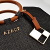 Azadé Straw Hand Bag Black