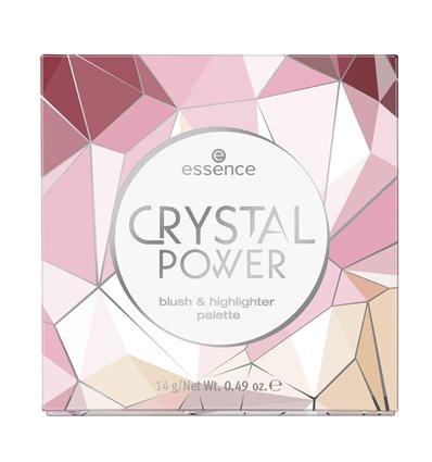 essence crystal power blush & highlighter palette 14g