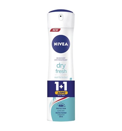 Nivea Dry Fresh Spray 150ml 1+1 300ml