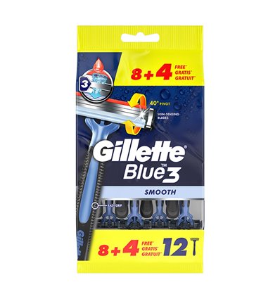 Gilette Blue3 Ανδρικά Ξυραφάκια Μιας Χρήσης 12pcs