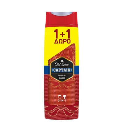 Old Spice Spice Captain 2 in 1 Shower Gel & Shampoo 1+1 2x400ml