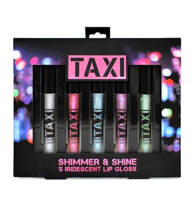 W7 Taxi Shimmer & Shine 5 Iridescent Lip Gloss 5pcs