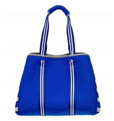 Azadé Neoprene Bag Blue striped