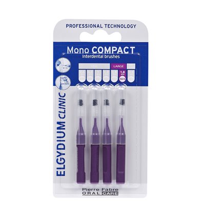 Elgydium Interdental Brushes Monocompact Purple 0,8mm 4pcs