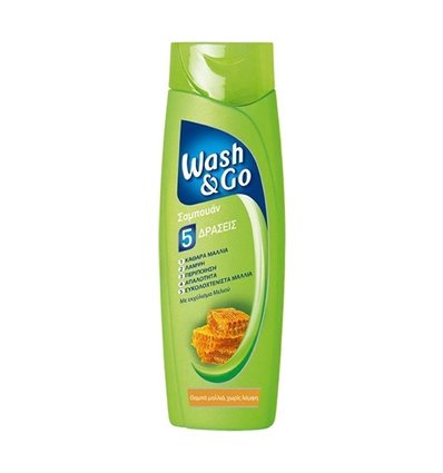 Wash & Go Σαμπουάν 5 Δράσεις σε 1 με Εκχύλισμα Μελιού Για Θαμπά και Άτονα Μαλλιά 400ml