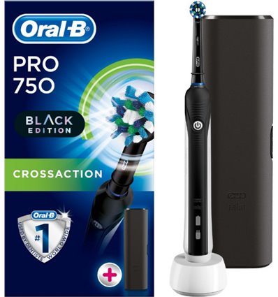 Oral-B Oral-B Pro 750 All Black Edition with Black Travel Case 