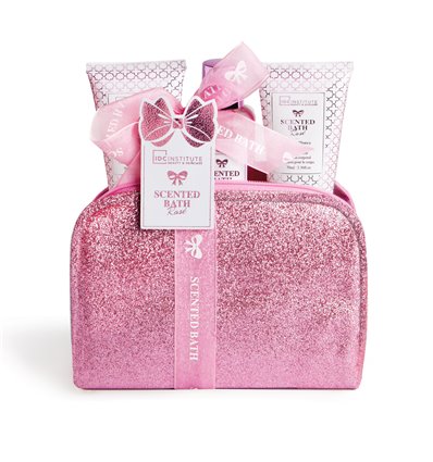 IDC Institute Scented Bath Rosé Cosmetic Bag 3pcs