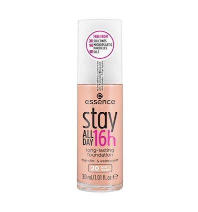 essence stay ALL DAY 16h long-lasting Foundation 20 Soft Nude 30ml