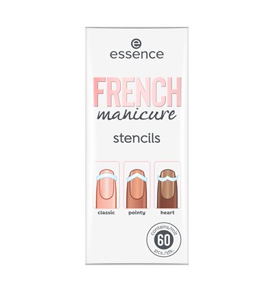 essence french manicure stencils 01 Walk The Line 60pcs