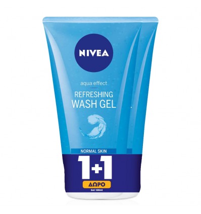 Nivea Refreshing Face Wash Gel 1+1 FREE 150+150ml