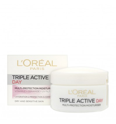 L'oreal Triple Active for Dry/Sensitive Skin Day Cream 50ml