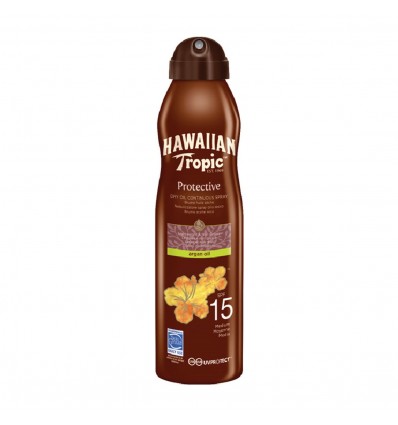Hawaiian Tropic Argan Oil C-Spray Συνεχόμενης Ροής SPF 15 177pcs
