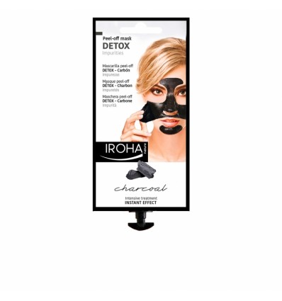 Iroha Peel Off Detox Black Face Mask Against Imperfections 18g
