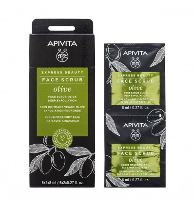 Apivita Face Scrub for Deep Exfoliation with Olive 16ml