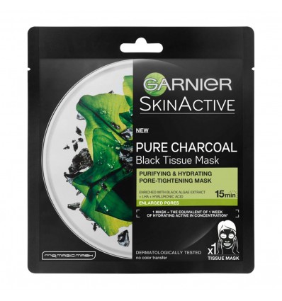 Garnier SkinActive Pure Charcoal Black Tissue Mask 28g