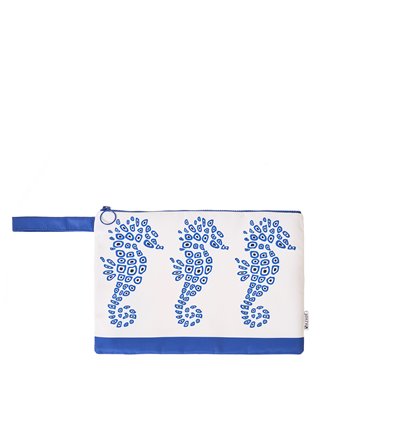 Azadé Waterproof beach bag White/Blue