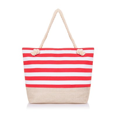 Azadé Beach Bag Red/White
