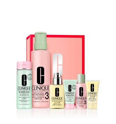  Clinique Face Care Set - Great Skin Everywhere With Drammatically Different™ Oil-Free Gel (7 products) 