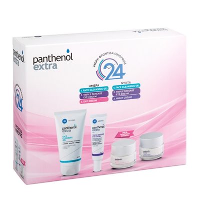 Panthenol Extra Promo Face Cleansing Gel 150ml & Triple Defense Eye Cream 25ml & Day Cream Spf15 50ml & Night Cream 50ml 