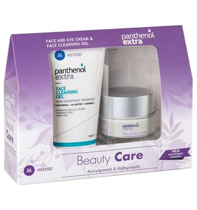 Panthenol Extra Promo Pack Face & Eye Cream Αντιρυτιδική Κρέμα για Πρόσωπο & Μάτια, 50ml & Face Cleansing Gel Τζελ Καθαρισμού Πρ