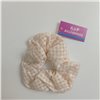 G&P Accessories Fabric Hair Scrunchie Beige - White 1 pcs