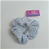 G&P Accessories Fabric Hair Scrunchie Light Blue - White 1 pcs
