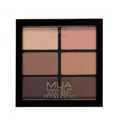 MUA Professional 6 Shade Eyeshadow Palette Soft Suedes 7.8g