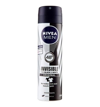 Nivea Men Deo Black & White Invisible Original Spray Ανδρικό Αποσμητικό 48ωρης Προστασίας 150ml