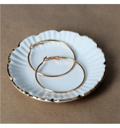 Azadé rose gold hoop earrings in small size