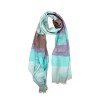 Azade scarf with blue stripes