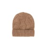 Azade ribbed brown beanie hat