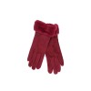 Azade wine red gloves with fur