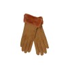 Azade tabac gloves with fur