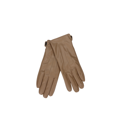 Azade beige PU leather gloves
