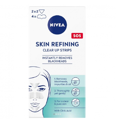 Nivea Skin Refining Clear Up Strips Μάσκα Προσώπου για Καθαρισμό 6τμχ