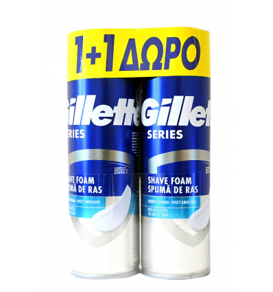 Gillette αφρός ξυρίσματος series (250ml) (1+1)