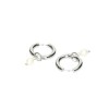 Azadé silver hoops with pearl