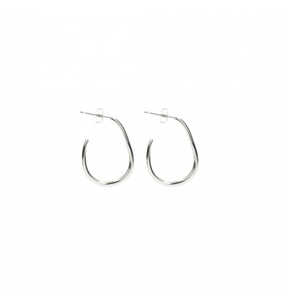 Azadé earrings oval silver