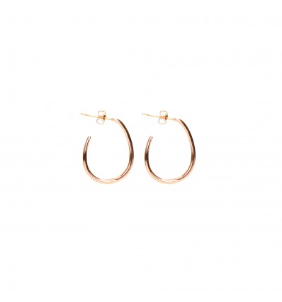 Azadé earrings oval rosegold