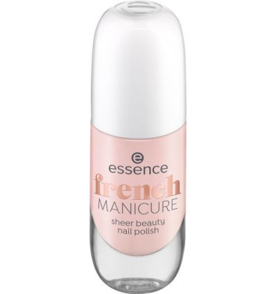 essence french MANICURE sheer beauty nail polish 01 peach please! 8ml