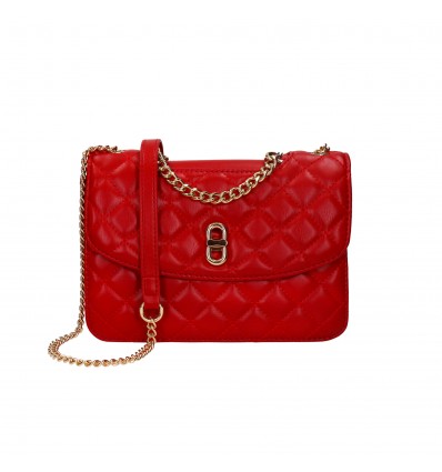 Azadé chained shoulder quilted Bag red