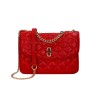 Azadé chained shoulder quilted Bag red