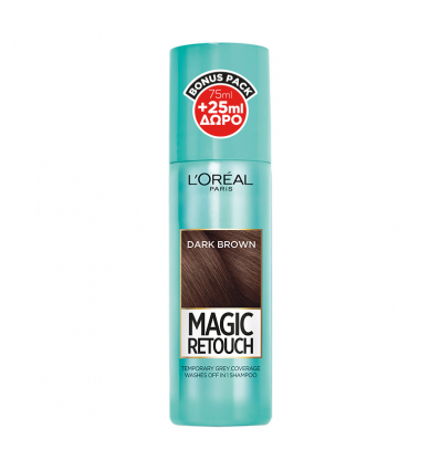 L'Oréal Magic Retouch 2 Καστανό Σκούρο 25% Δωρεάν Προϊόν